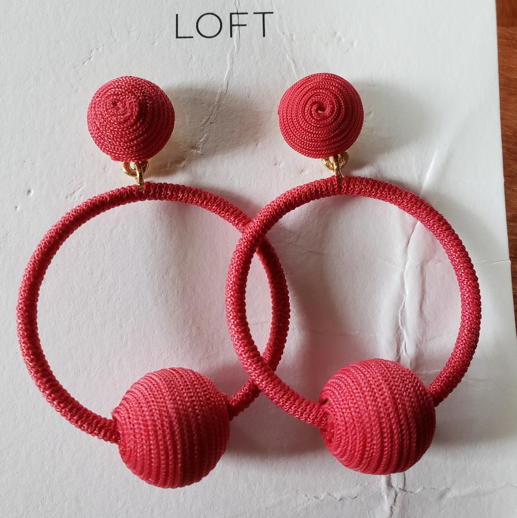 Loft Red Pierced Earrings 20$